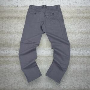 Vintage Y2K Khakis Pants 30x30 Slim Fit Smoke Grey Flat Front Button Fly Trouser